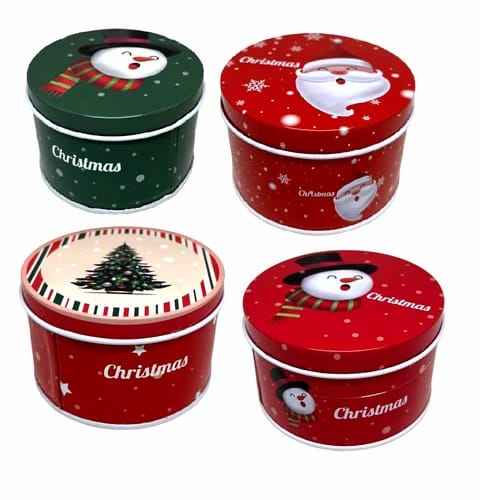 Christmas Decorative Tin Candle | Soy Wax & Vanilla Fragrance