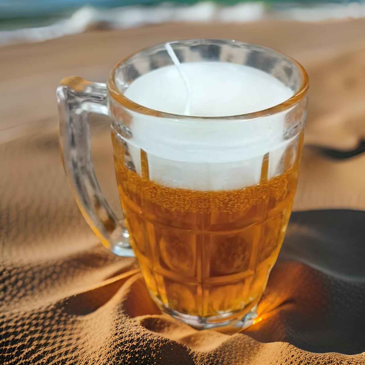 Beer Mug Candle - Refreshing, Musky & Aqua Scent with Gel Wax