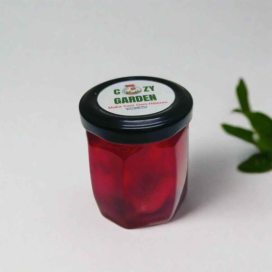 Strawberry Jar Candle by Cozy Garden – Sweet Scented Gift for Valentine's Day