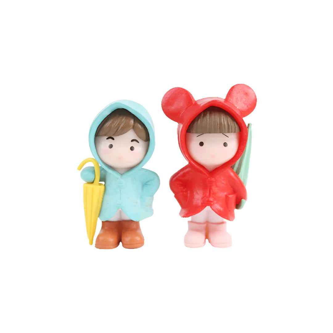 Miniature Couple Holding Umbrella - a cute gift and decor
