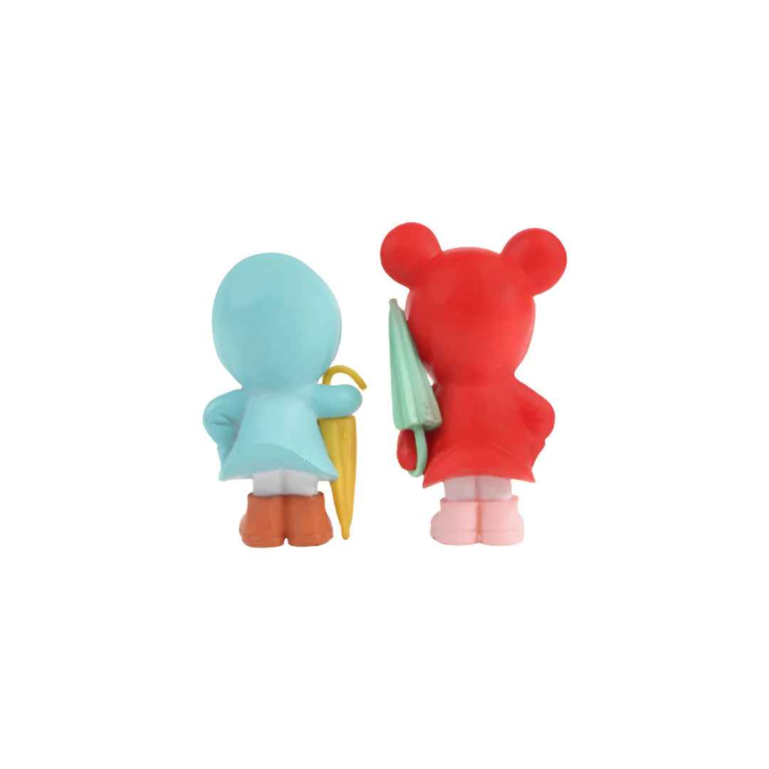 Miniature Couple Holding Umbrella - a cute gift and decor