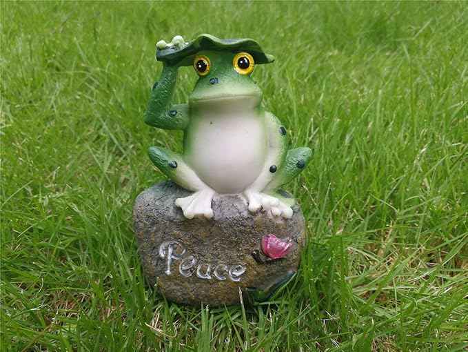 3pcs Interesting Frogs Decor – Resin Frogs Adornment Tabletop Ornament for Home Decoration