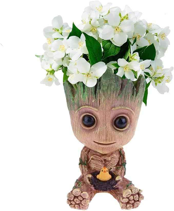 Groot Resin Planter Cum Pen Stand (6 inch)