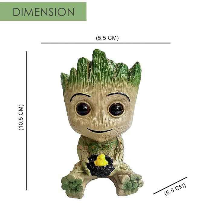 Groot Resin Planter Cum Pen Stand (6 inch)