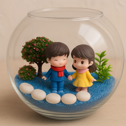 Cute Couple Miniature Garden Kit – Table Top Decor - COZY GARDEN