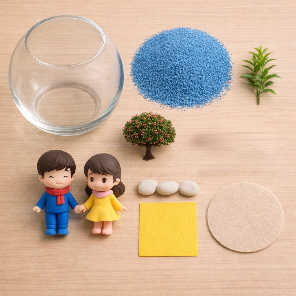 Cute Couple Miniature Garden Kit – Table Top Decor - COZY GARDEN