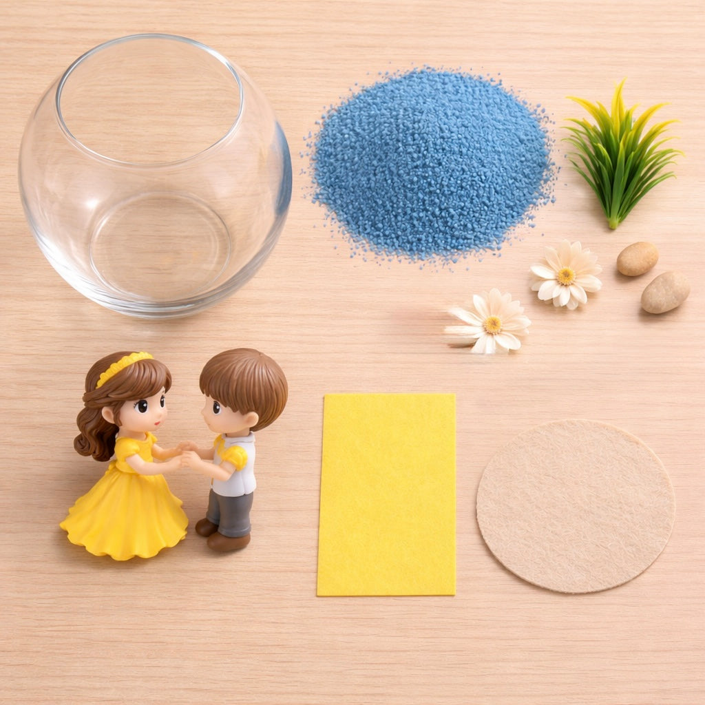 Cute Couple Fairy Garden DIY Kit– Table Top Decor for Home & Office - COZY GARDEN