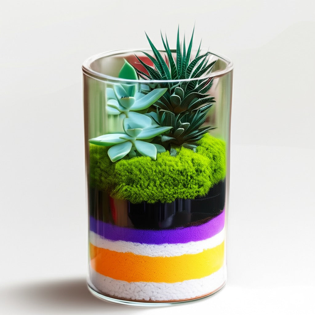 DIY Glass Planter Terrarium Kit – Create Your Own Mini Oasis (9 inches)