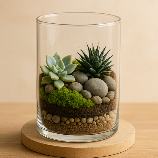 DIY Glass Planter Terrarium Kit – Create Your Own Mini Oasis (9 inches) - COZY GARDEN