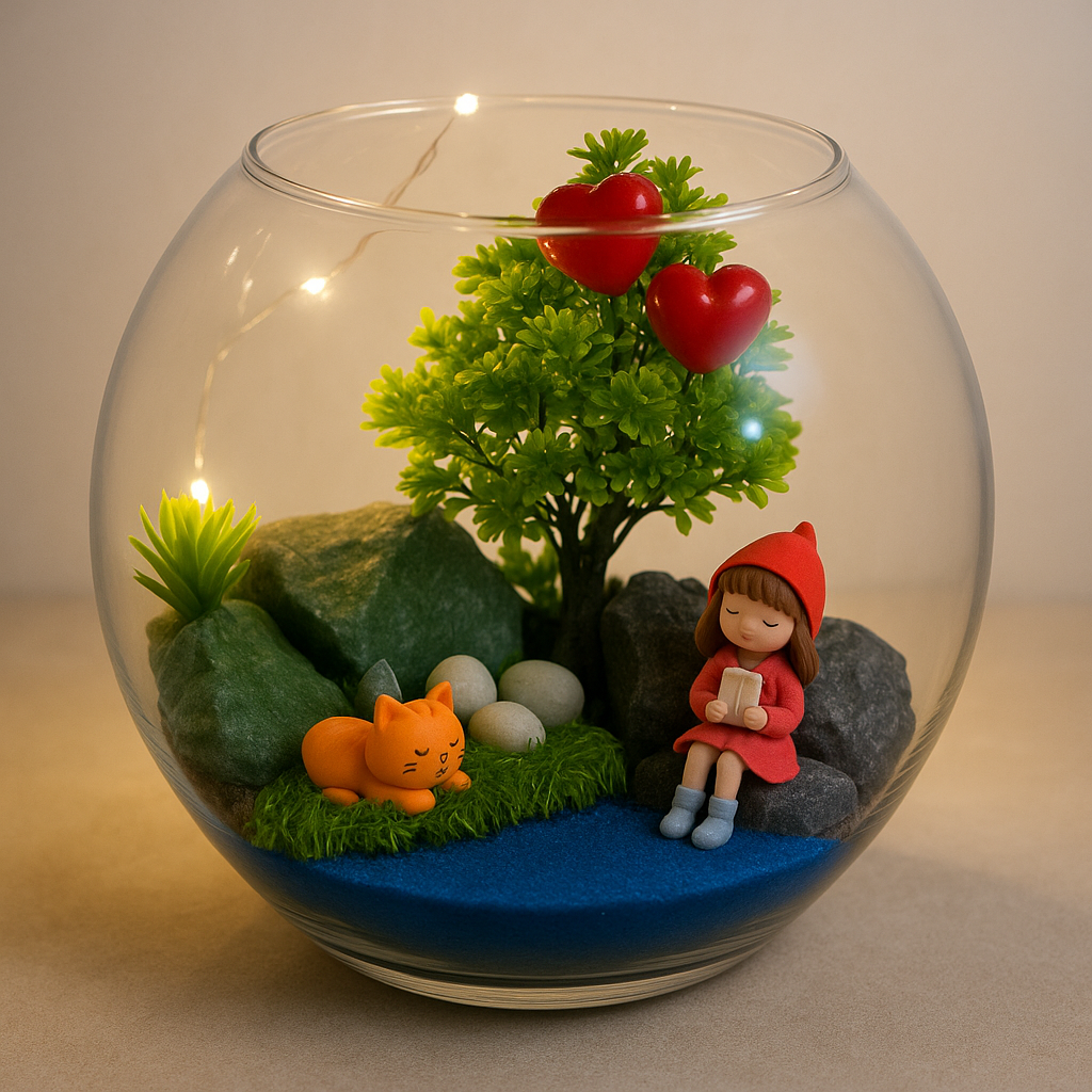 Girl by the Lake Miniature Garden DIY Kit | 8-inch bowl | Cozy Garden - COZY GARDEN