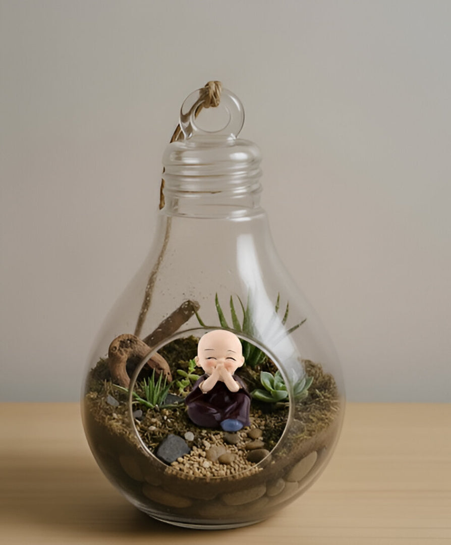 Stylish DIY Terrarium Kit - Bulb Shaped (6 inches) - COZY GARDEN