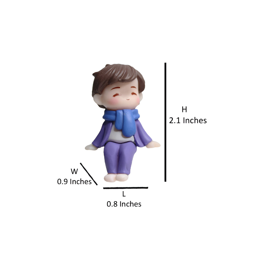 Cute Sitting Couple Miniature - Gift & Home Decor Figurine - COZY GARDEN