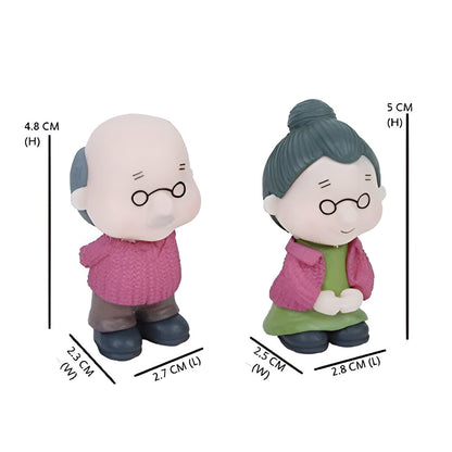Imported Old Couple Miniature Figurine - a cute Gift for Grandparents - COZY GARDEN